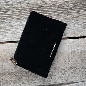 Gucci Black Velvet Beauty Bag with Gold Tag